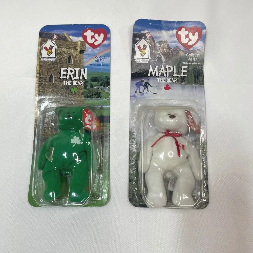 TY Beanie Babies McDonald's International Bears Erin Maple‎ Britannia Glory